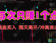 【每次只赚1个点】主副选尾盘T+1模式/ 隔天高开冲高卖出，每次只赚1个点，胜率93% 手机电脑通用