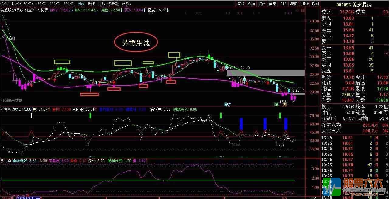 鱼网兜鱼改良版系统无加密（指标 副图 通达信 贴图）