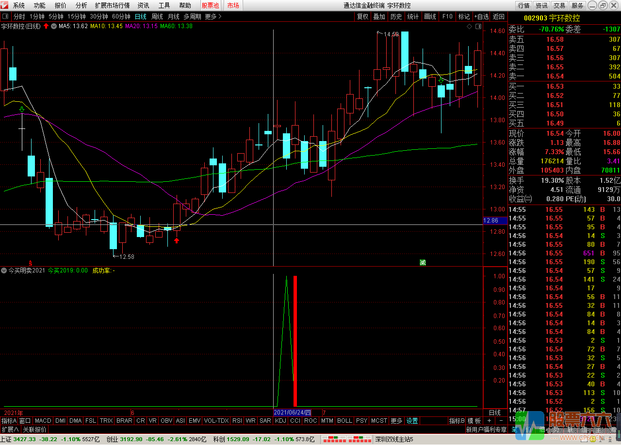 2021版优化版今买明卖指标 成功率92% 无未来函数