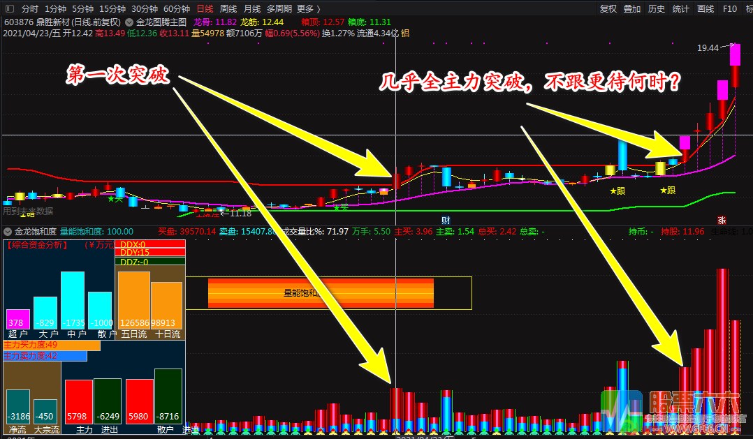 某系统专业操盘指标（金龙图腾 金龙饱和度）无加密 