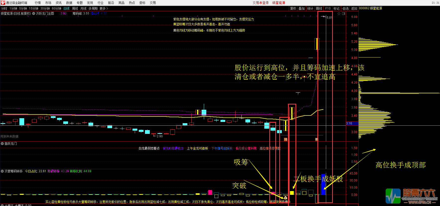 筹码转移----看懂筹码，识破主力 卖在高点 支持手机使用