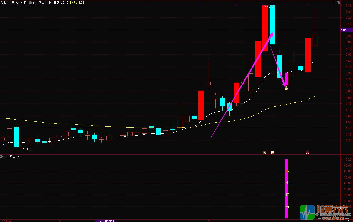 【疯牛回头】专注龙头二波、妖股龙回战法 通达信主副图/选股公式 源码