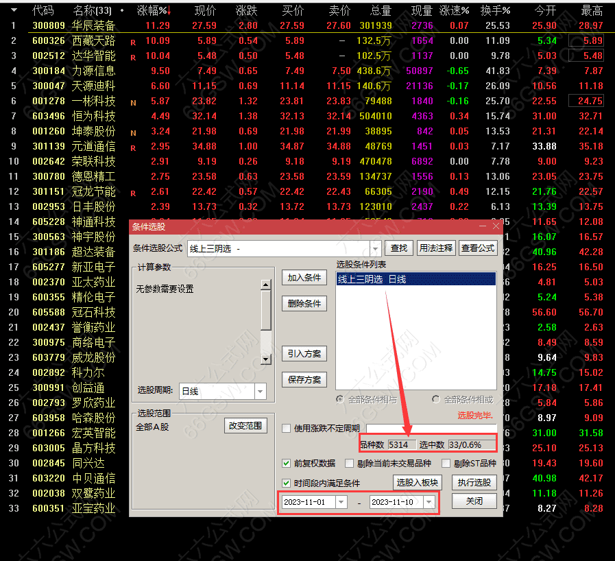 【线上三阴】极品短线优化版指标 每月做1到2次 一年轻松翻倍 支持手机版+电脑版